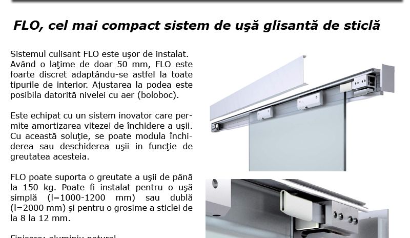 FLO sistemul cel mai compact de usa glisanta